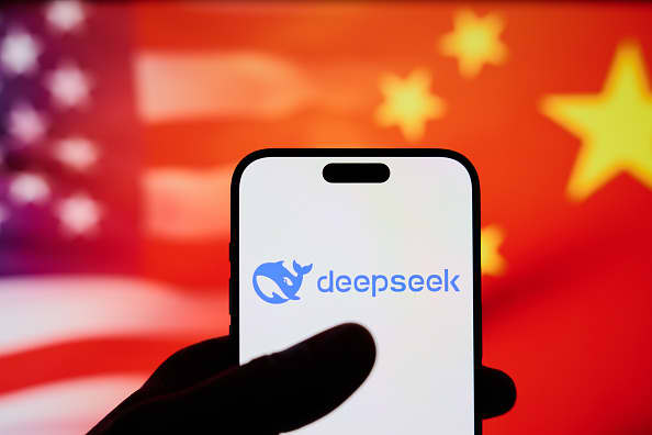 The DeepSeek AI application is seen on a mobile phone in this photo illustration taken in Warsaw, Poland on 27 January, 2025.&nbsp;
