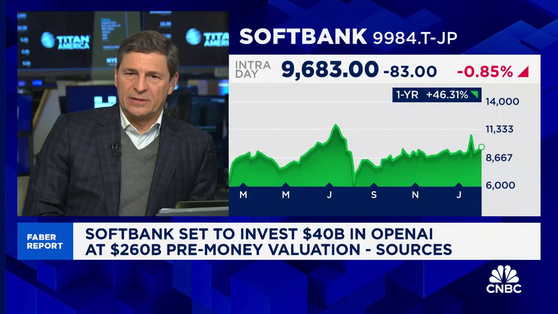 Faber Report: Softbank set to invest $40B in OpenAI at $260B pre-money valuation, sources say