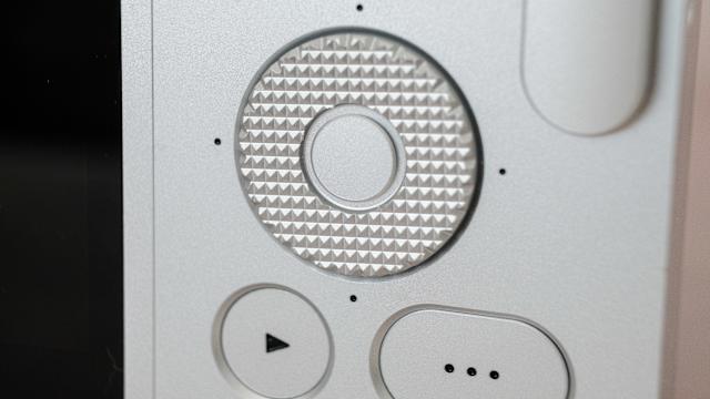 A closeup of the Sigma BF's single control dial.