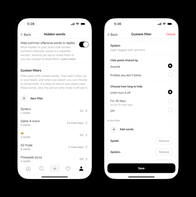 The Hidden Words feature.