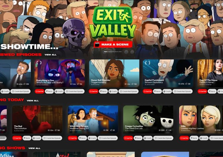 Showrunner, an AI-powered streaming service, launches in alpha this week