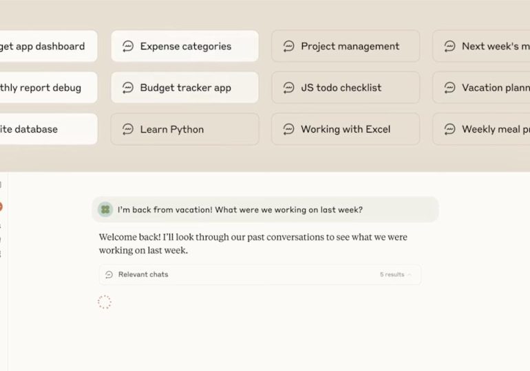 Claude can now reference past chats, if you want it to