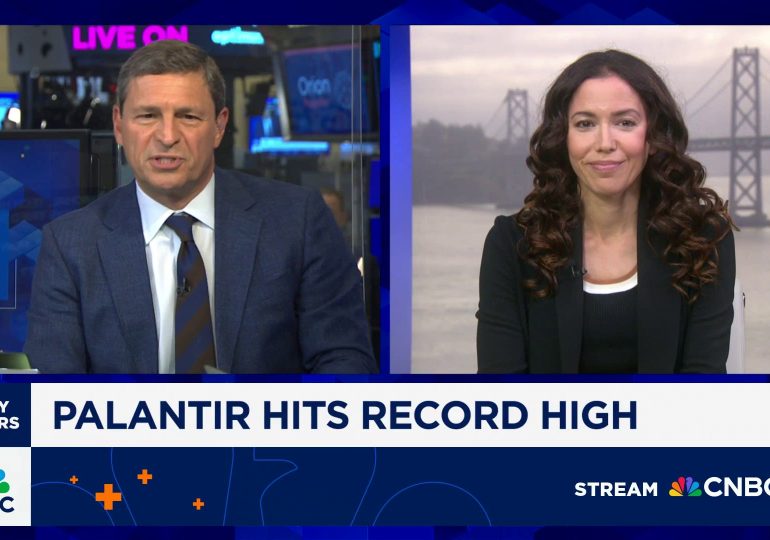 Palantir stock slumps 9%, falling for a fifth straight day from record