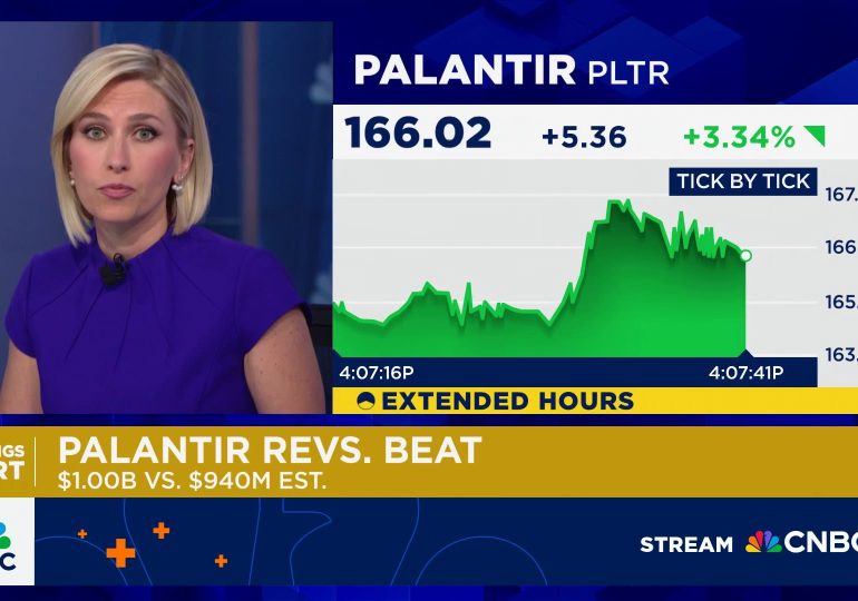 Palantir tops $1 billion in revenue for the first time, boosts guidance