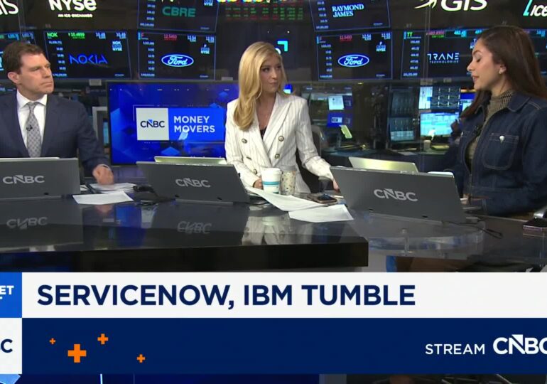 Software stocks plunge on ServiceNow, IBM results as AI fears escalate