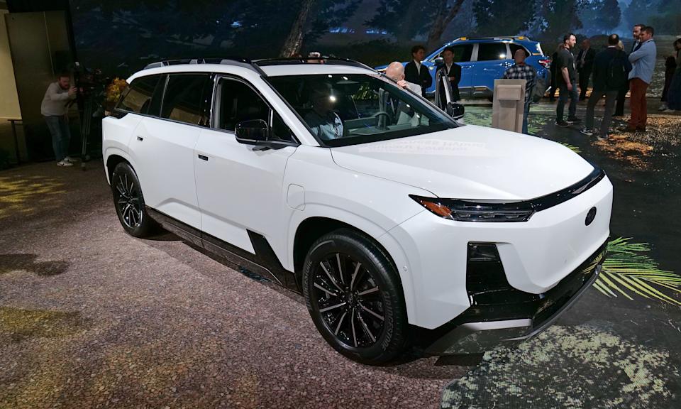 Sadly, Toyota didn't bring the Highlander EV to the NY Auto Show, so I couldn't make a direct comparison to Subaru's new three-row EV SUV. 